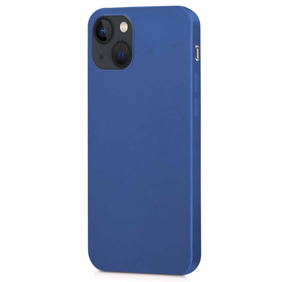 Microsonic Matte Silicone Apple iPhone 13 Kılıf Lacivert 2