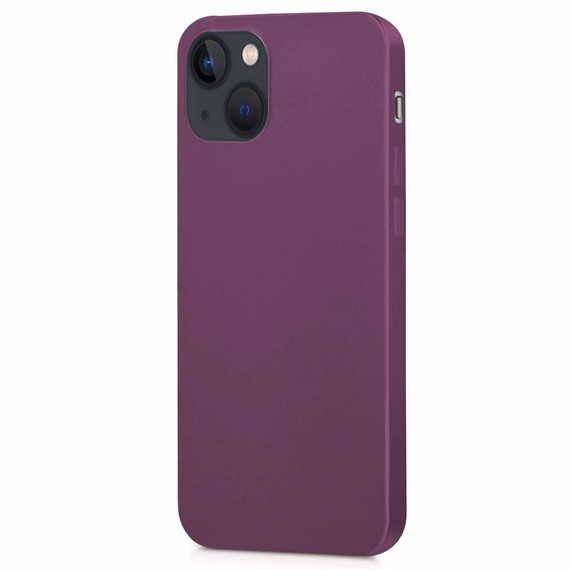 Microsonic Matte Silicone Apple iPhone 13 Kılıf Mor 2