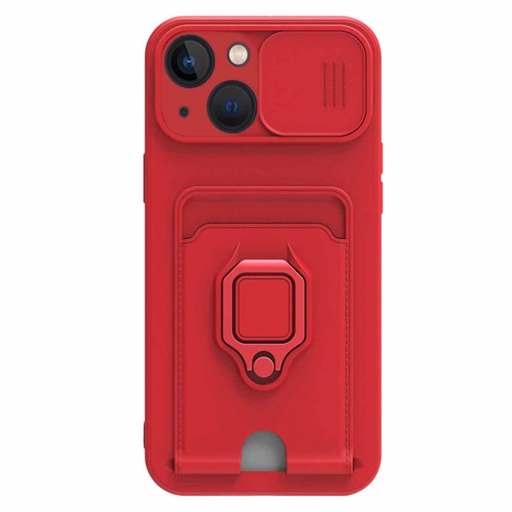 Microsonic Apple iPhone 14 Kılıf Multifunction Silicone Kırmızı 2