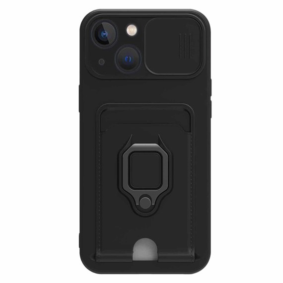 Microsonic Apple iPhone 15 Kılıf Multifunction Silicone Siyah 2