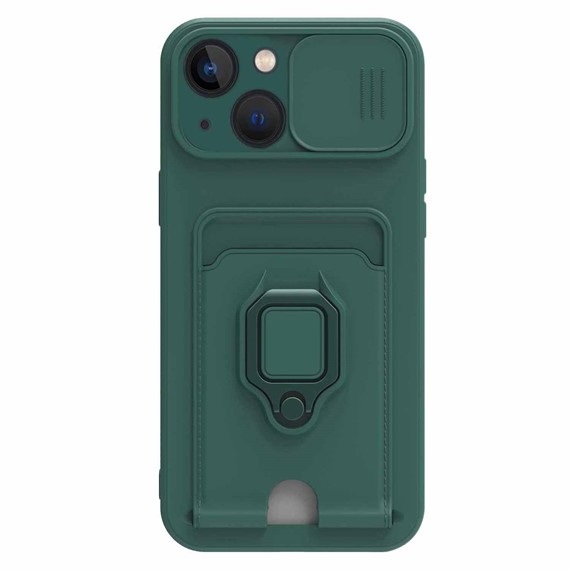 Microsonic Apple iPhone 15 Plus Kılıf Multifunction Silicone Yeşil 2