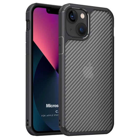 Microsonic Apple iPhone 13 Kılıf Cast Carbon Siyah 1