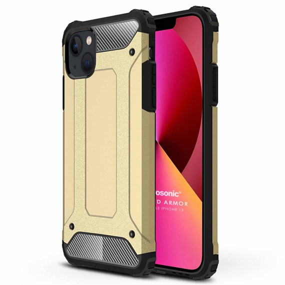 Microsonic Apple iPhone 13 Kılıf Rugged Armor Gold 1