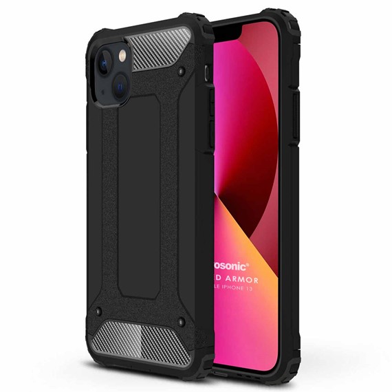 Microsonic Apple iPhone 13 Kılıf Rugged Armor Siyah 1