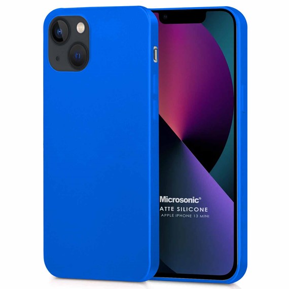 Microsonic Matte Silicone Apple iPhone 13 Mini Kılıf Mavi 1