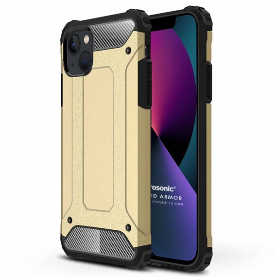 Microsonic Apple iPhone 13 Mini Kılıf Rugged Armor Gold 1