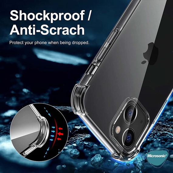 Microsonic Apple iPhone 15 Plus Kılıf Shock Absorbing Şeffaf 5