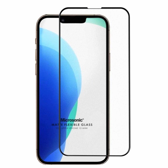 Microsonic Apple iPhone 13 Mini Seramik Matte Flexible Ekran Koruyucu Siyah 2