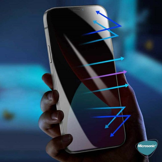 Microsonic TECNO Camon 19 Pro Privacy 5D Gizlilik Filtreli Cam Ekran Koruyucu Siyah 3