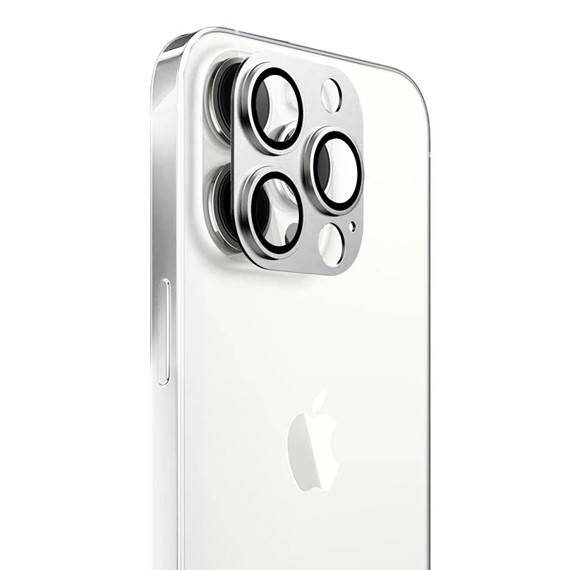 Microsonic Apple iPhone 13 Pro Kamera Lens Koruma Camı V2 Gümüş 1