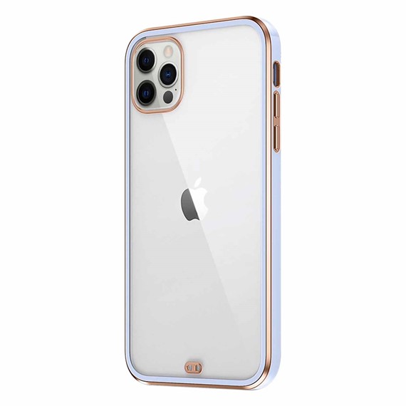 Microsonic Apple iPhone 13 Pro Max Kılıf Laser Plated Soft Lila 2