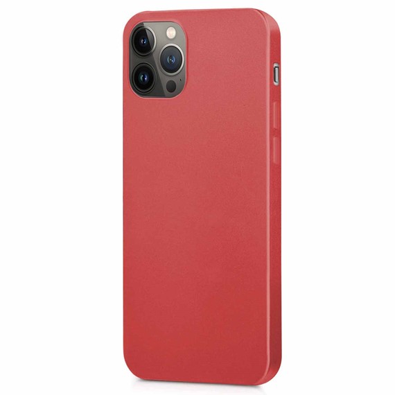 Microsonic Matte Silicone Apple iPhone 13 Pro Kılıf Kırmızı 2