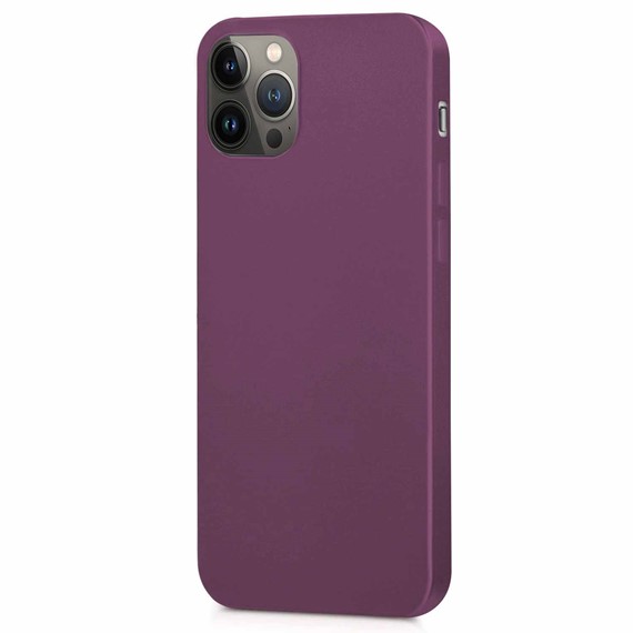 Microsonic Matte Silicone Apple iPhone 13 Pro Kılıf Mor 2