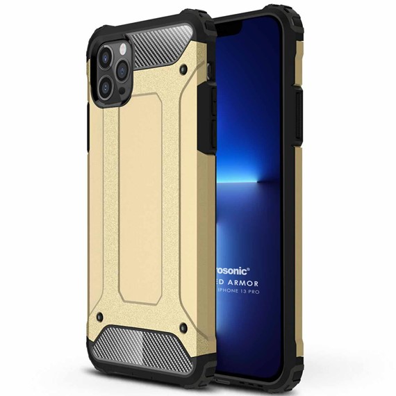 Microsonic Apple iPhone 13 Pro Kılıf Rugged Armor Gold 1