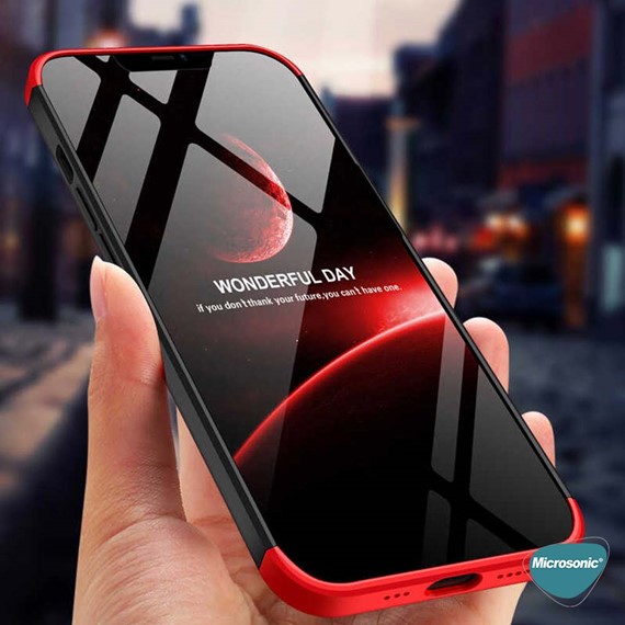 Microsonic Apple iPhone 13 Pro Max Kılıf Double Dip 360 Protective Siyah 4
