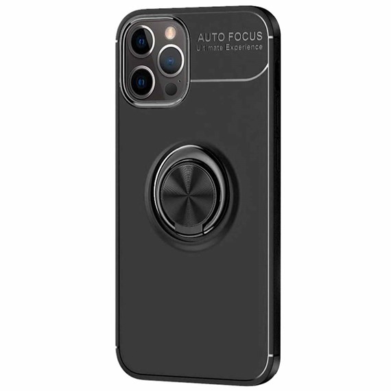 Microsonic Apple iPhone 13 Pro Max Kılıf Kickstand Ring Holder Siyah 2