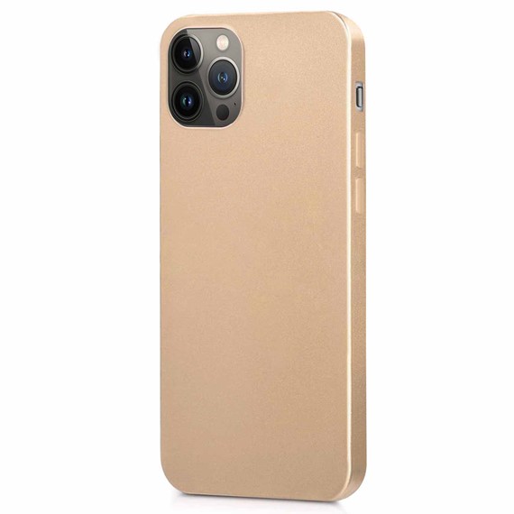 Microsonic Matte Silicone Apple iPhone 13 Pro Max Kılıf Gold 2