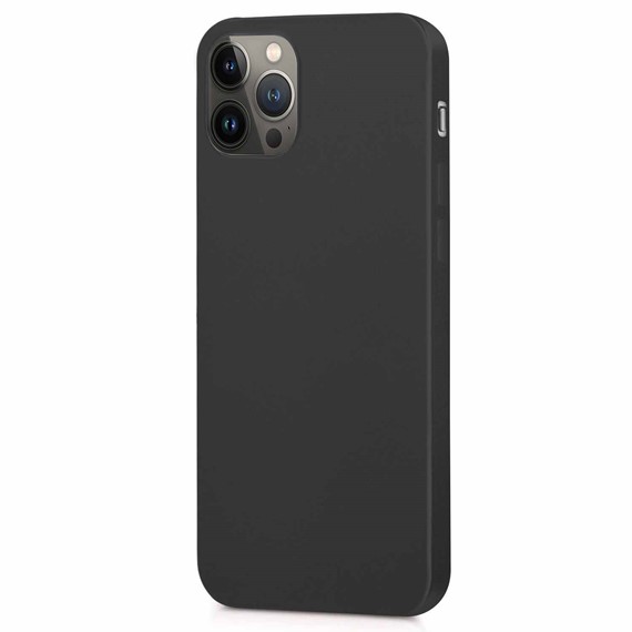 Microsonic Matte Silicone Apple iPhone 13 Pro Max Kılıf Siyah 2