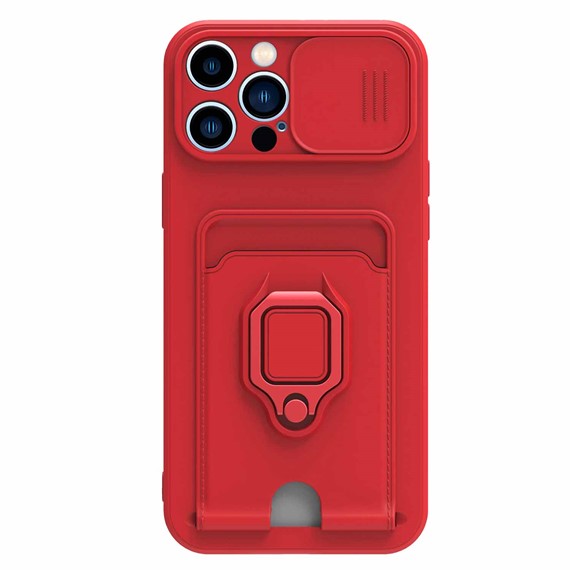 Microsonic Apple iPhone 14 Pro Max Kılıf Multifunction Silicone Kırmızı 2