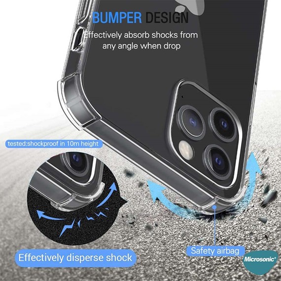 Microsonic Apple iPhone 14 Pro Max Kılıf Shock Absorbing Şeffaf 7