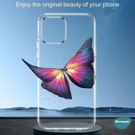 Microsonic Apple iPhone 13 Pro Max Kılıf Transparent Soft Beyaz 6
