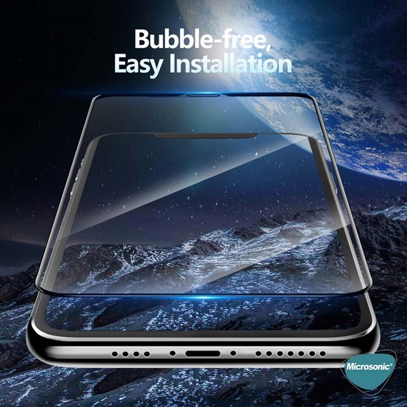 Microsonic Apple iPhone 16 Plus Tam Kaplayan Temperli Cam Ekran Koruyucu Siyah 6