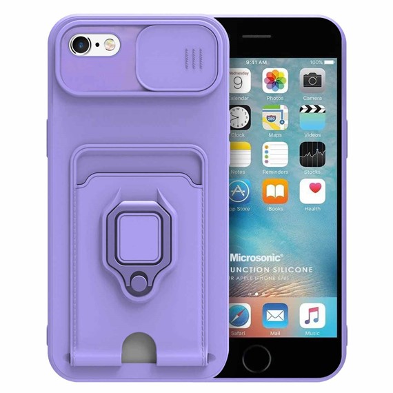 Microsonic Apple iPhone 6S Kılıf Multifunction Silicone Lila 1