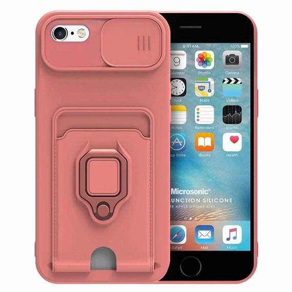 Microsonic Apple iPhone 6 Kılıf Multifunction Silicone Pembe 1