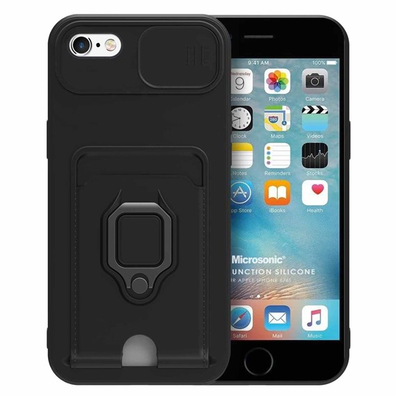 Microsonic Apple iPhone 6 Kılıf Multifunction Silicone Siyah 1