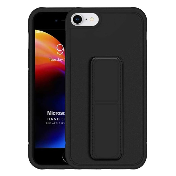 Microsonic Apple iPhone 8 Kılıf Hand Strap Siyah 1