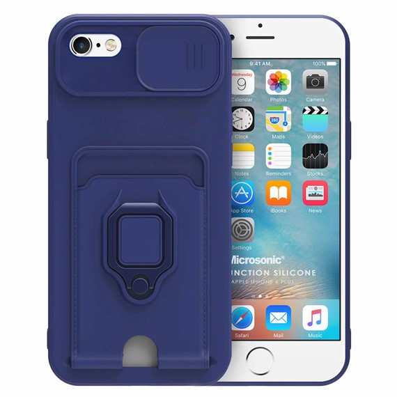 Microsonic Apple iPhone 6S Plus Kılıf Multifunction Silicone Lacivert 1