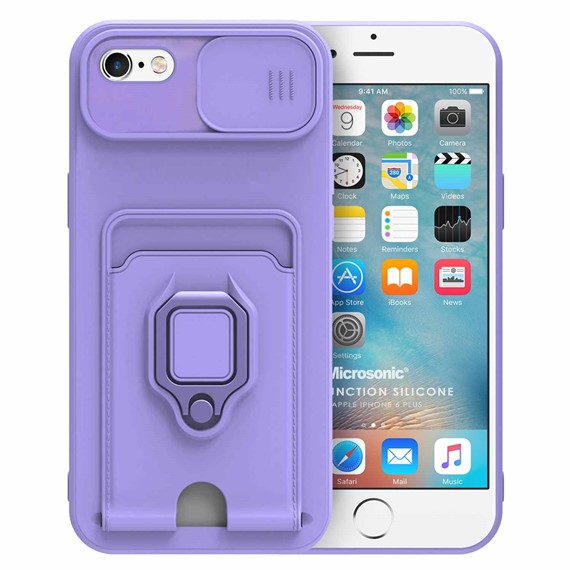 Microsonic Apple iPhone 6S Plus Kılıf Multifunction Silicone Lila 1