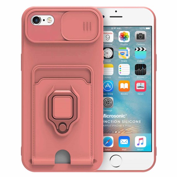 Microsonic Apple iPhone 6 Plus Kılıf Multifunction Silicone Pembe 1