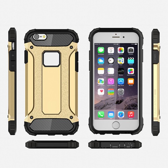 Microsonic Apple iPhone 6 Plus Kılıf Rugged Armor Kırmızı 5