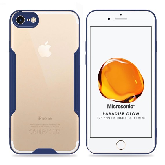 Microsonic Apple iPhone SE 2022 Kılıf Paradise Glow Lacivert 1