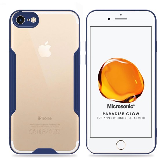 Microsonic Apple iPhone 8 Kılıf Paradise Glow Lacivert 1