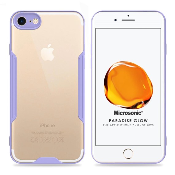 Microsonic Apple iPhone SE 2022 Kılıf Paradise Glow Lila 1