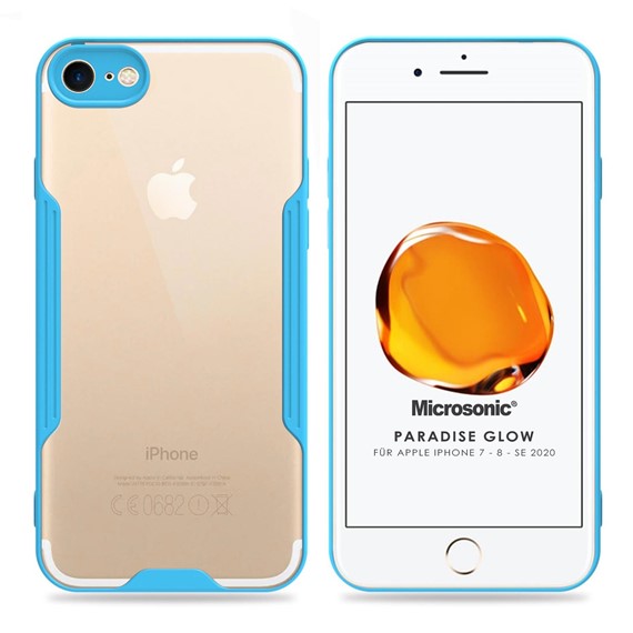 Microsonic Apple iPhone 8 Kılıf Paradise Glow Turkuaz 1