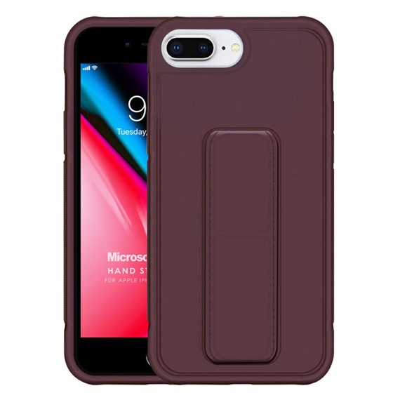 Microsonic Apple iPhone 8 Plus Kılıf Hand Strap Mor 1