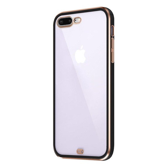 Microsonic Apple iPhone 8 Plus Kılıf Laser Plated Soft Siyah 2