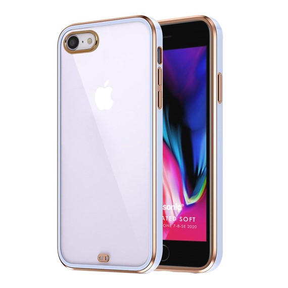 Microsonic Apple iPhone SE 2020 Kılıf Laser Plated Soft Lila 1