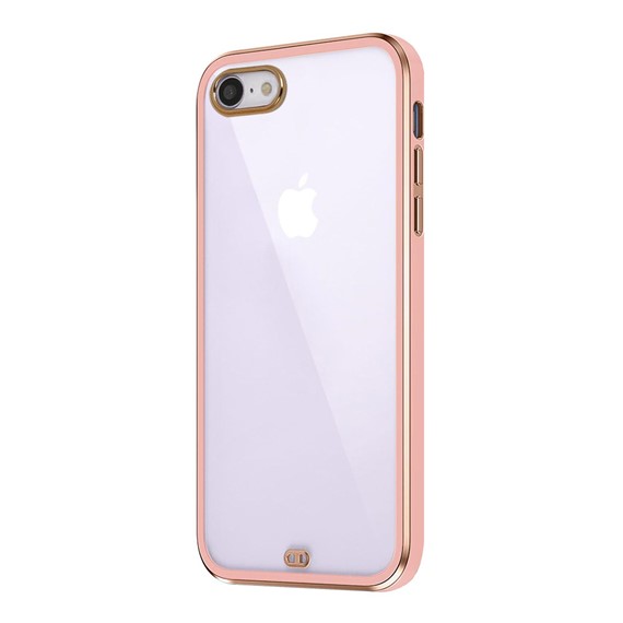 Microsonic Apple iPhone 8 Kılıf Laser Plated Soft Pembe 2