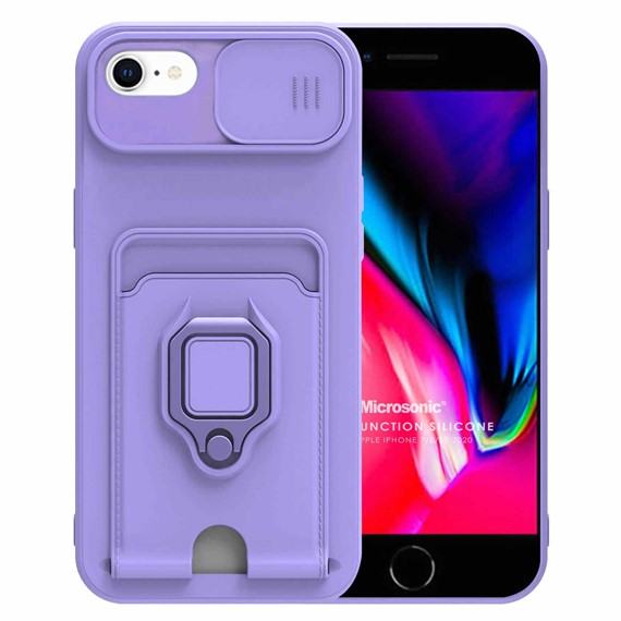 Microsonic Apple iPhone 7 Kılıf Multifunction Silicone Lila 1