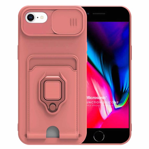 Microsonic Apple iPhone 8 Kılıf Multifunction Silicone Pembe 1