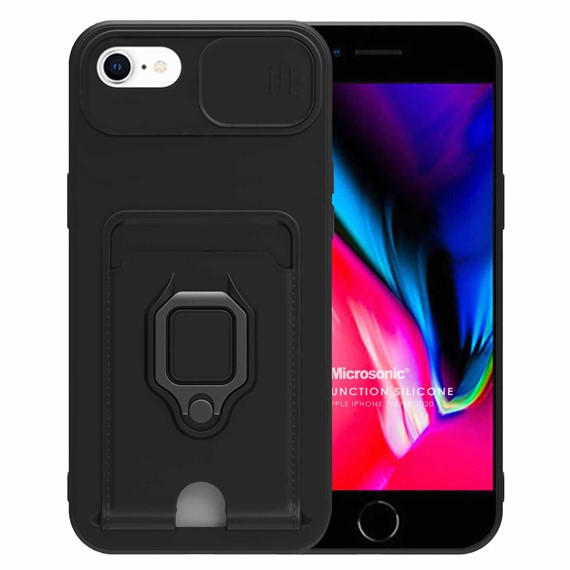 Microsonic Apple iPhone 7 Kılıf Multifunction Silicone Siyah 1