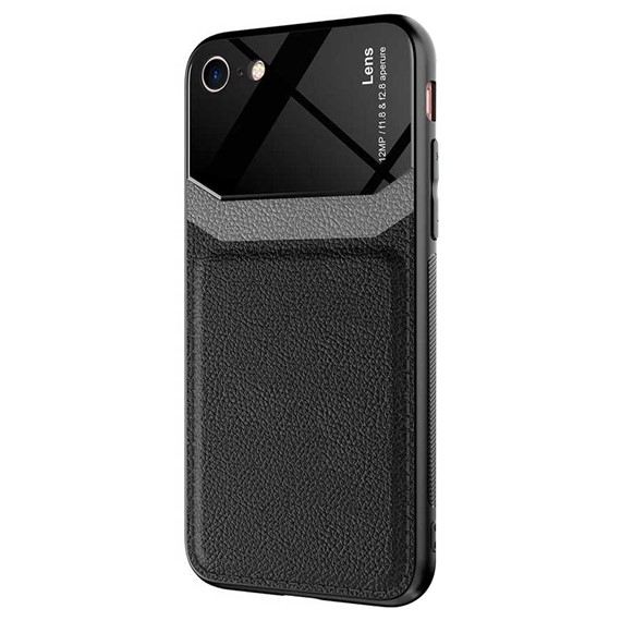 Microsonic Apple iPhone SE 2020 Kılıf Uniq Leather Siyah 2