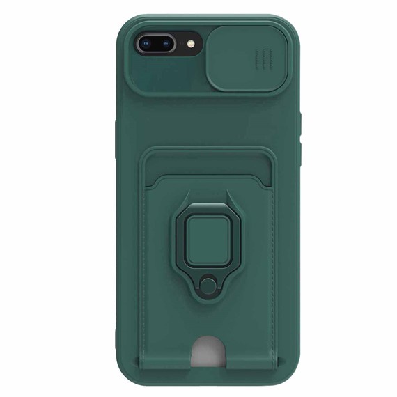 Microsonic Apple iPhone 8 Plus Kılıf Multifunction Silicone Yeşil 2