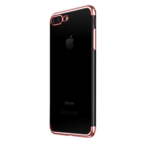 Microsonic Apple iPhone 7 Plus Kılıf Skyfall Transparent Clear Rose Gold 2
