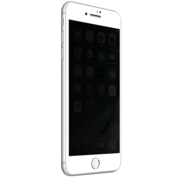 Microsonic Apple iPhone 7 Plus Privacy 5D Gizlilik Filtreli Cam Ekran Koruyucu Beyaz 4