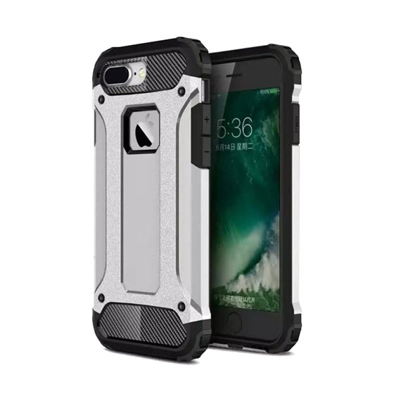 Microsonic Apple iPhone 7 Plus Kılıf Rugged Armor Gümüş 1